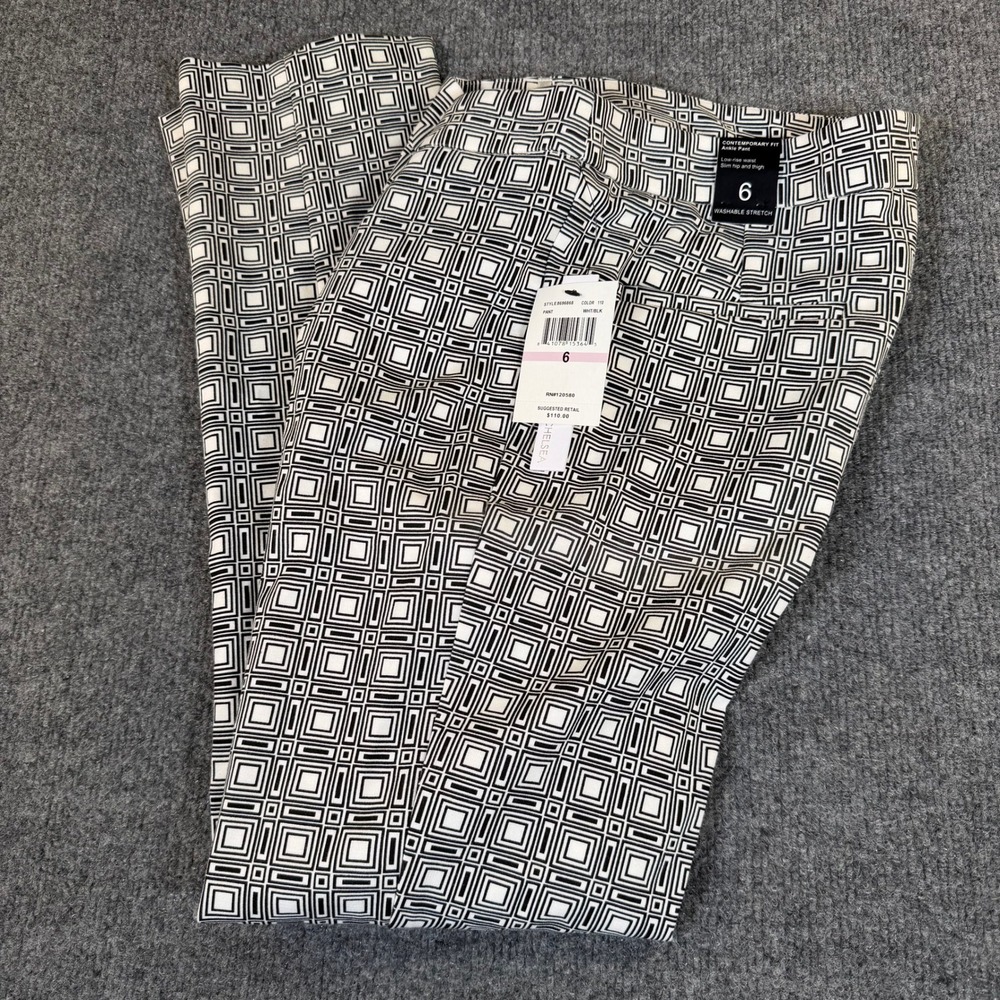 Amanda + Chelsea Womens Geometric Ankle Pants Contemporary Fit Size 6 New #3134